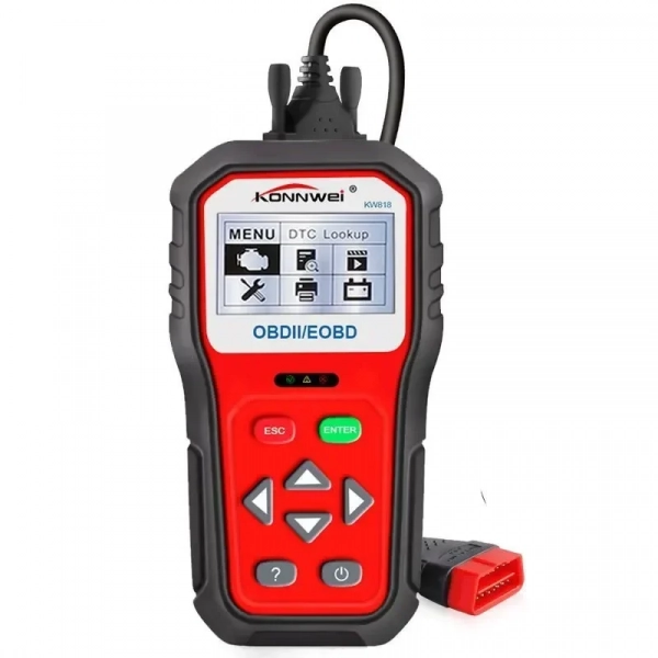 Ψηφιακό διαγνωστικό αυτοκινήτων OBDII/EOBD Konnwei KW818, σε κόκκινο χρώμα