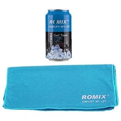 Πετσέτα Γυμναστηρίου Ψύξης Romix Cool Towel, σε γαλάζιο χρώμα