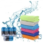 Πετσέτα Γυμναστηρίου Ψύξης Romix Cool Towel, σε γαλάζιο χρώμα