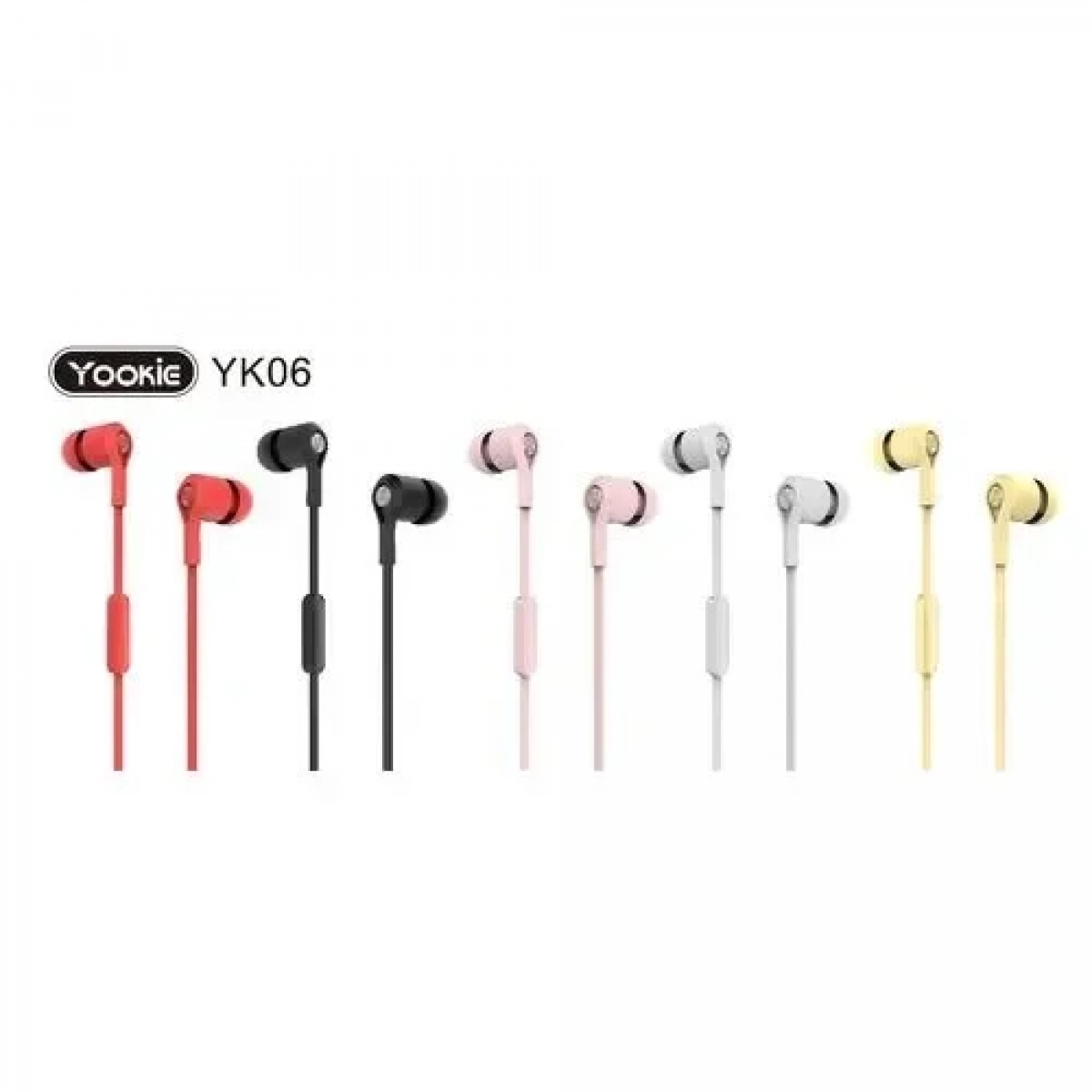 Ακουστικά Handsfree Yookie YK06, σε ροζ χρώμα