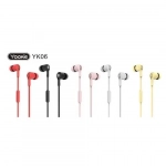 Ακουστικά Handsfree Yookie YK06, σε ροζ χρώμα