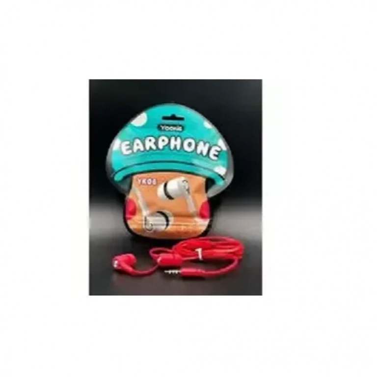 Ακουστικά Handsfree Yookie YK06, σε κόκκινο χρώμα