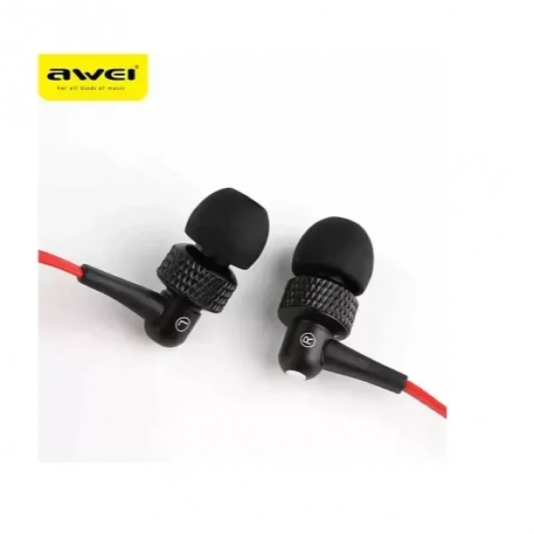 HandsFree Ακουστικά AWEI ES-390i, σε κόκκινο χρώμα