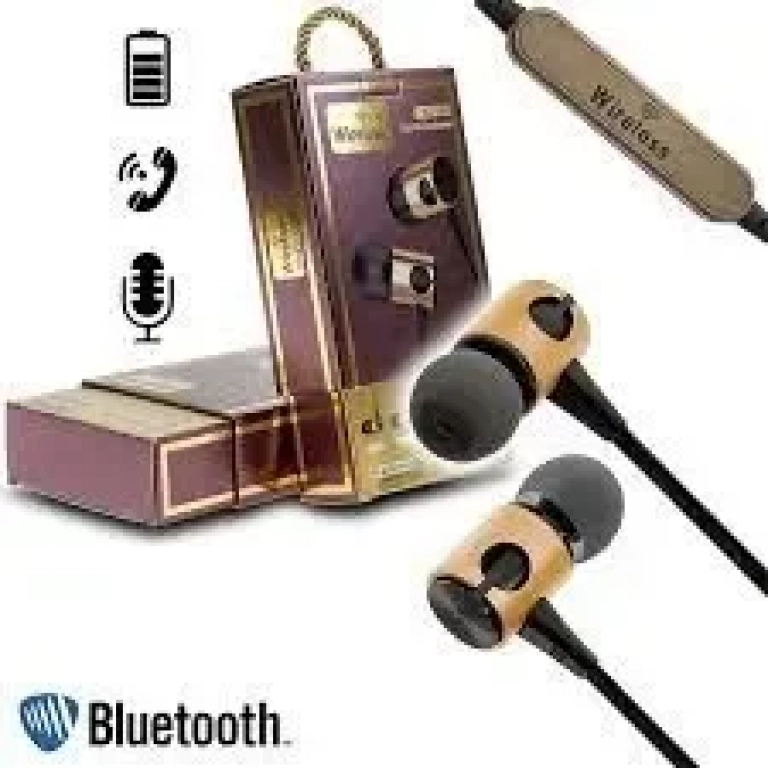 Ασύρματα Ακουστικά Bluetooth Sports Wireless Headset, AZ-25, σε χρυσό χρώμα
