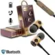 Ασύρματα Ακουστικά Bluetooth Sports Wireless Headset, AZ-25, σε χρυσό χρώμα