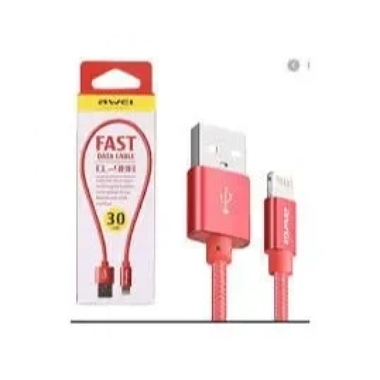 Καλώδιο AWEI CL-988 Usb A to Lightning, σε κόκκινο χρώμα