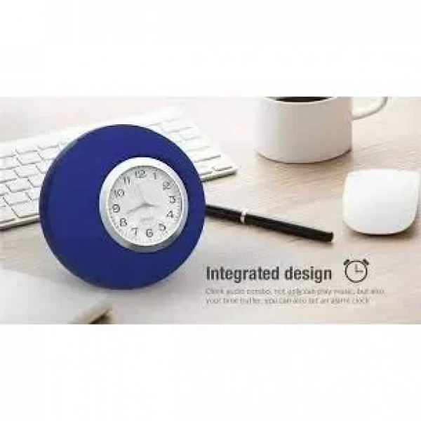 Σφαιρικό ασύρματο ηχείο ρολόι Bluetooth USB X35, σε μπλε χρώμα