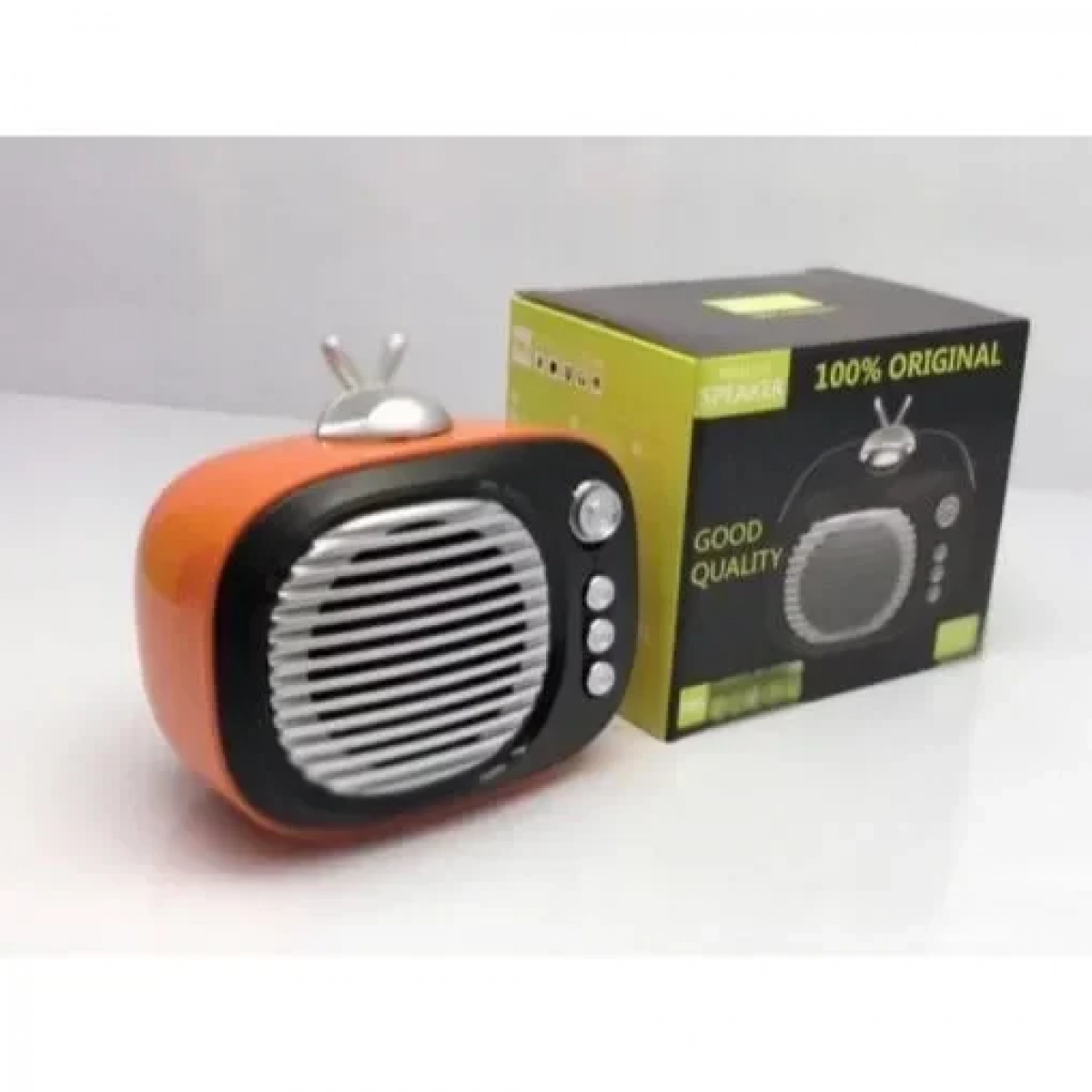 SV-001 Ρετρό Μίνι Φορητό Ασύρματο Ηχείο Bluetooth, σε πορτοκαλί χρώμα