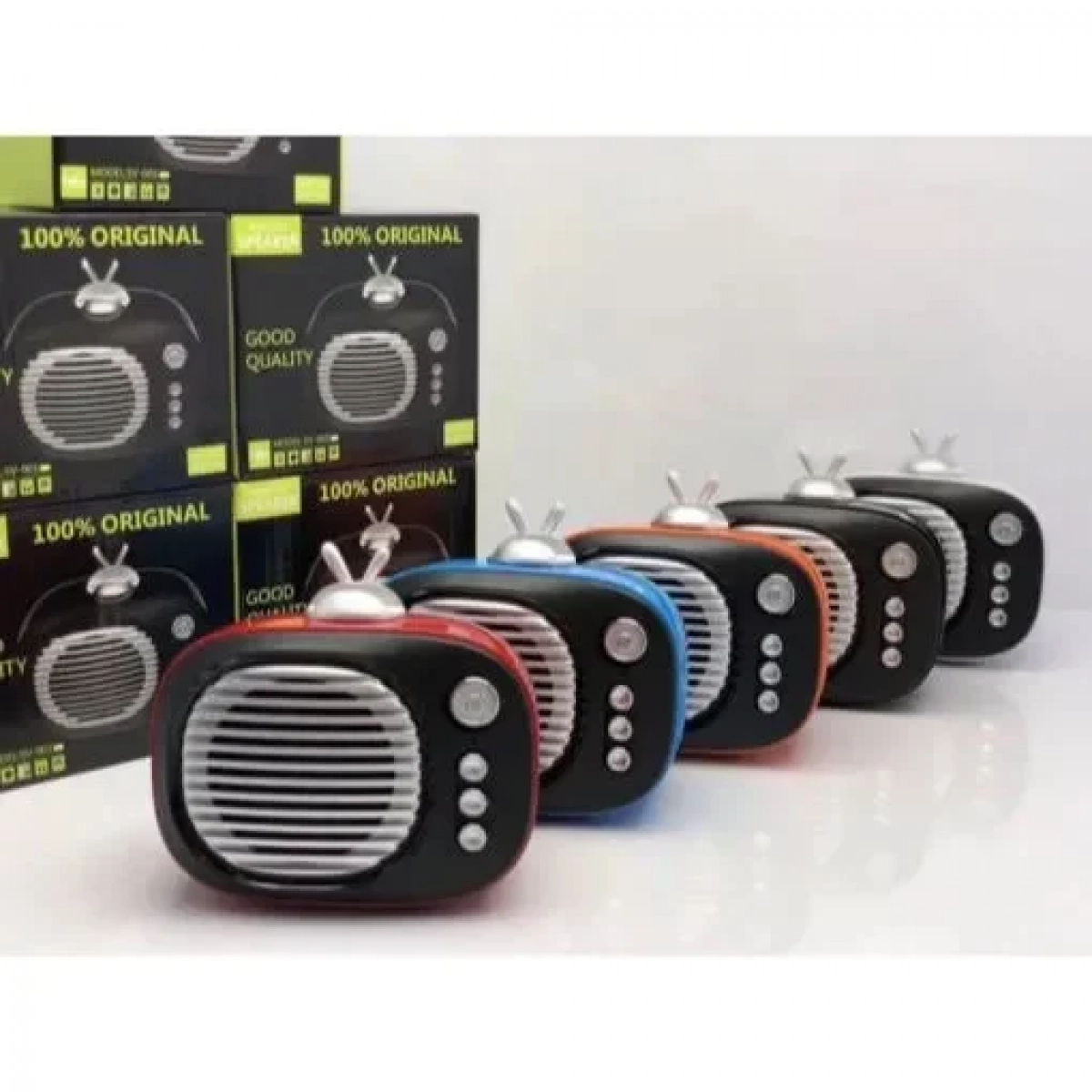 SV-001 Ρετρό Μίνι Φορητό Ασύρματο Ηχείο Bluetooth, σε πορτοκαλί χρώμα