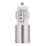 Φορτιστής Αυτοκινήτου AWEI C100 Dual USB, σε ασημί χρώμα