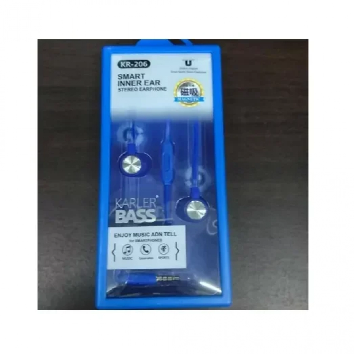 Ακουστικά Handsfree Karler Bass KR-206, σε μπλε χρώμα