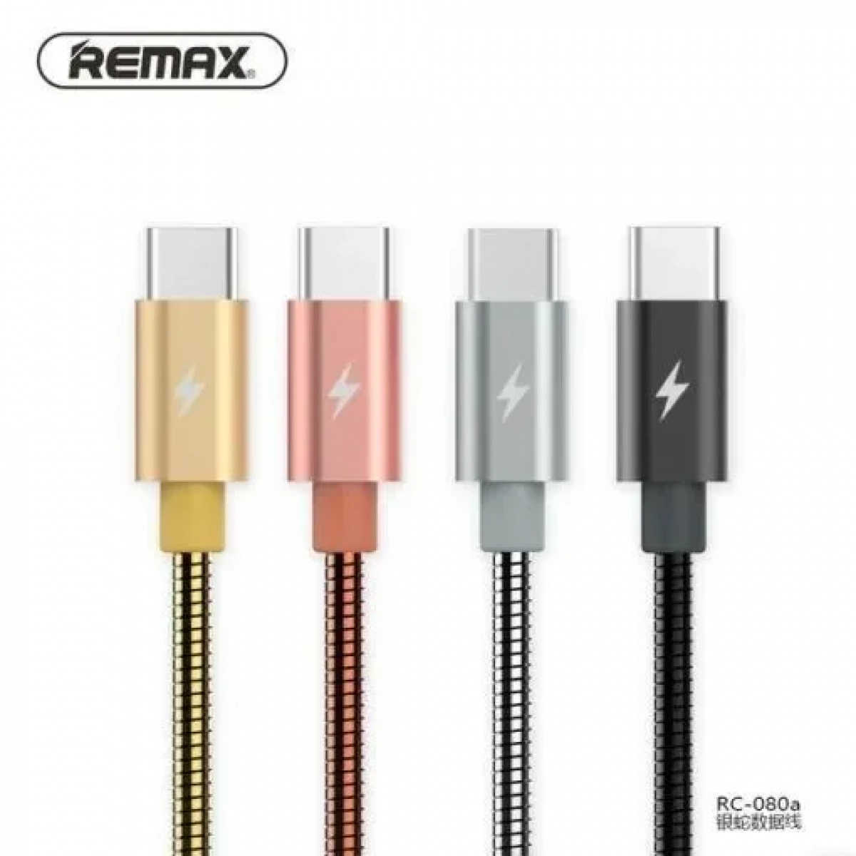 Kαλώδιο Ταχυφόρτισης/Σύνδεσης Remax RC-080a 2.1A USB to Type C (1m), σε ροζ χρώμα - Image 3