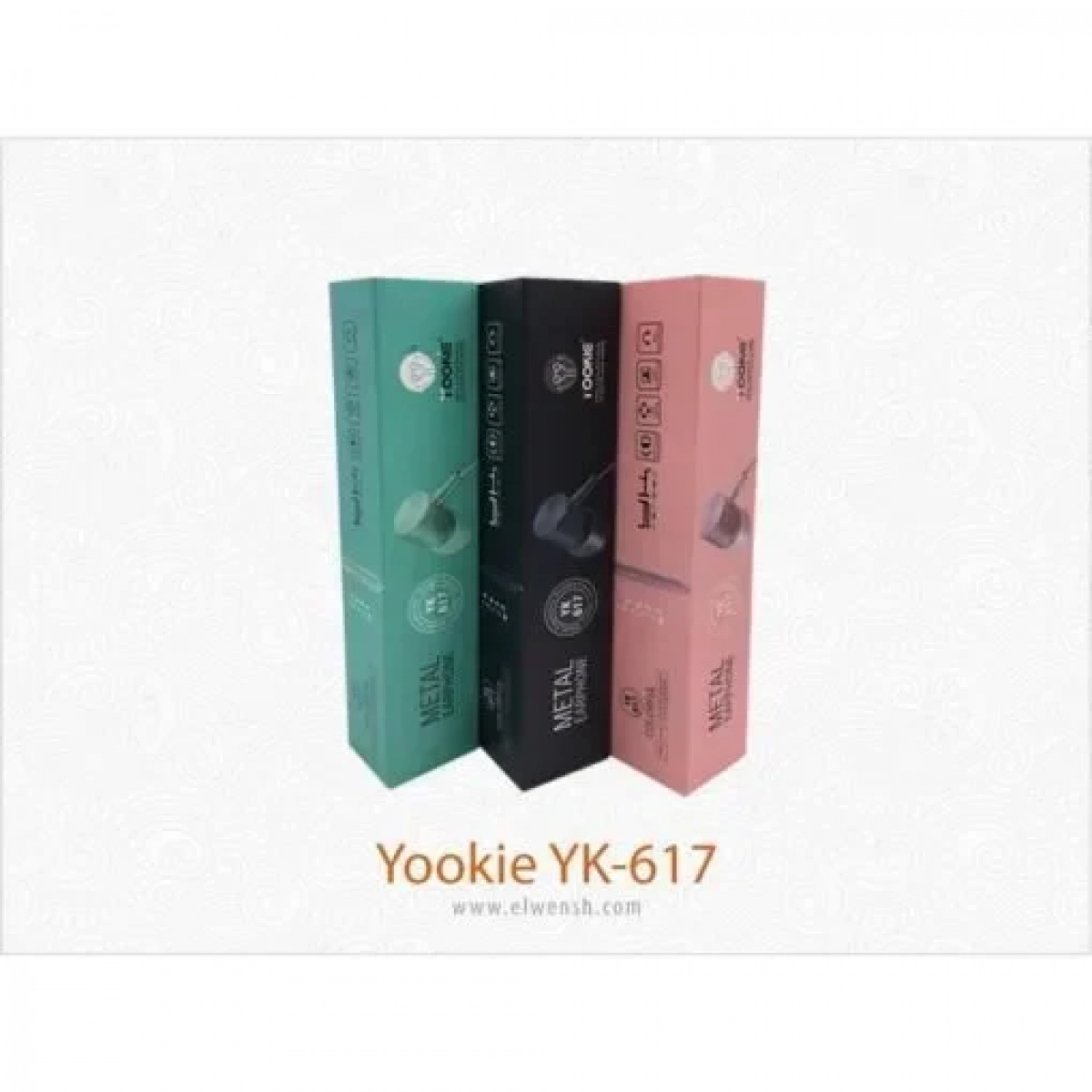 Ακουστικά "Yookie" YK-617 Μεταλλικά Ακουστικά, σε μαύρο χρώμα