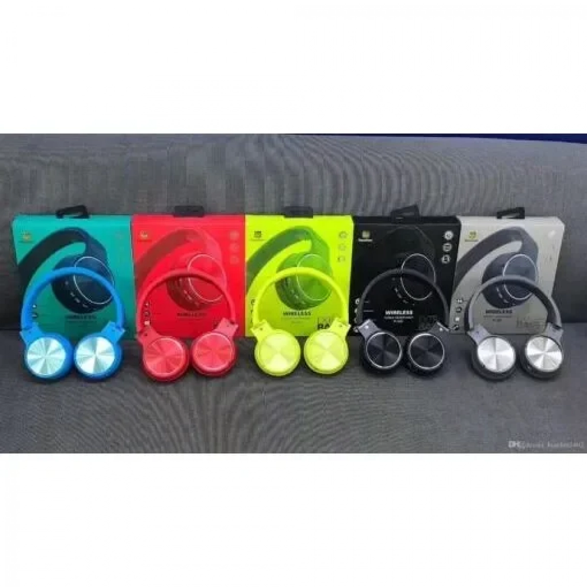 Ακουστικά Wireless Bluetooth Headset Subwoofer Stereo P802, σε γκρι χρώμα