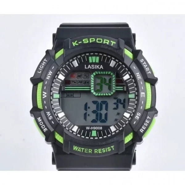 Παιδικό Ψηφιακό ρολόι χειρός Lasika W-H9008, σε πράσινο χρώμα