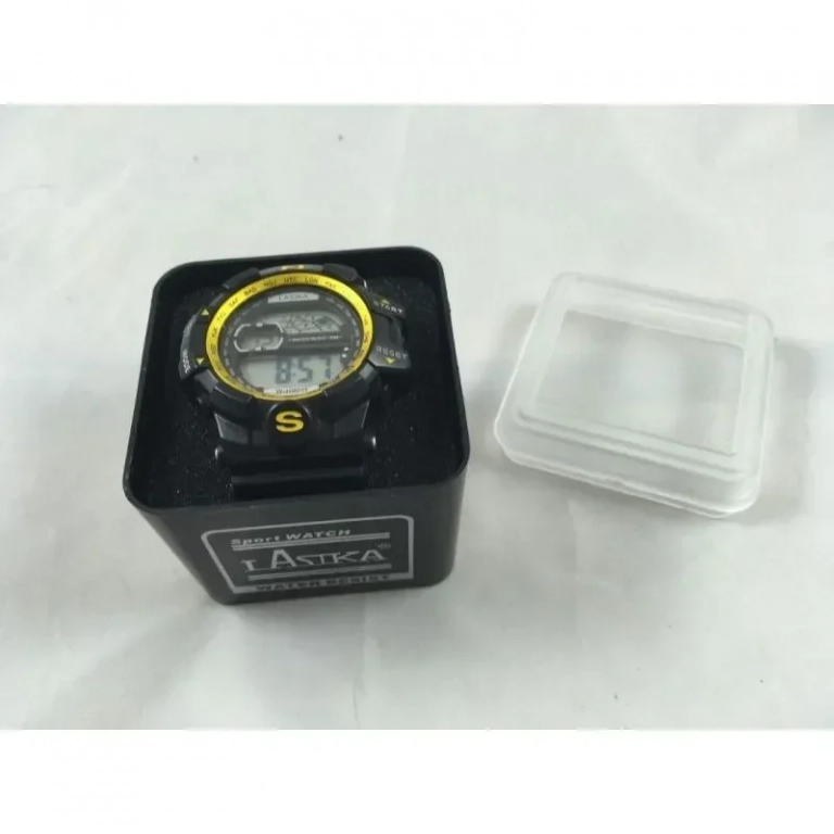 Παιδικό Ψηφιακό ρολόι χειρός Lasika W-H9011, σε κίτρινο χρώμα