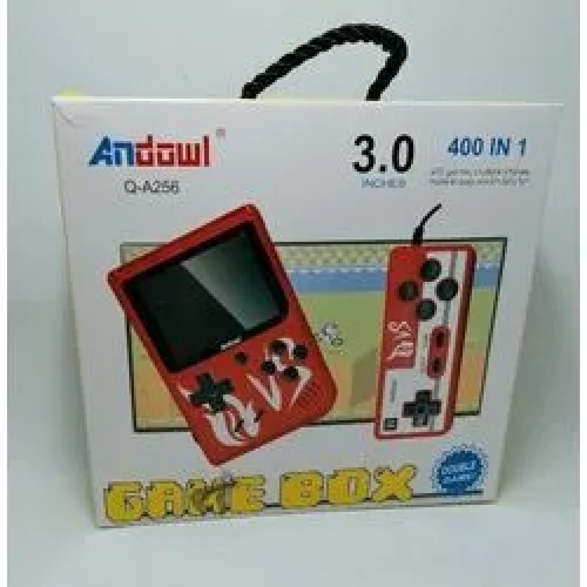 Φορητή παιχνιδομηχανή Rechargeable 400 to 1 digital gaming console Αndowl Q-A256, σε μπλε χρώμα
