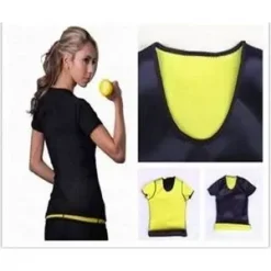 Γυναικεία μπλούζα κοντομάνικη εφίδρωσης και αδυνατίσματος από Neoprene ΟΕΜ GL-52908 Hot Shapers, σε XL μέγεθος