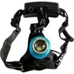 Επαναφορτιζόμενος φακός κεφαλής led με zoom Bailong BL-2199-T6, σε μπλε χρώμα