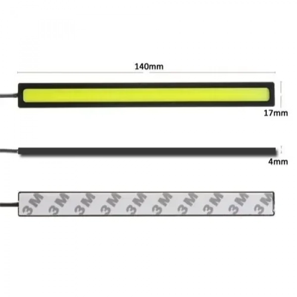 Φώτα Ημέρας Αυτοκινήτου Slim High Power 12W COB LED Daytime Running Lights