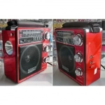 Επαναφορτιζόμενο Ραδιόφωνο - MULTIMEDIA PLAYER SPEAKER 8W - ΦΑΚΟΣ LED 150LM - WAXIBA 922UAR-T, σε κόκκινο χρώμα