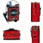Φορητό Επαναφορτιζόμενο Mp3 Player/Radio με Ηχείο - WAXIBA XB-16U, σε κόκκινο χρώμα