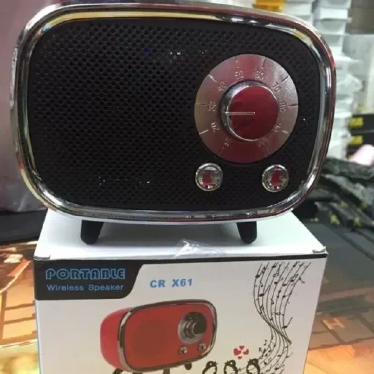 Ηχείο Bluetooth Ρετρό – OEM CR-X61, σε μαύρο χρώμα