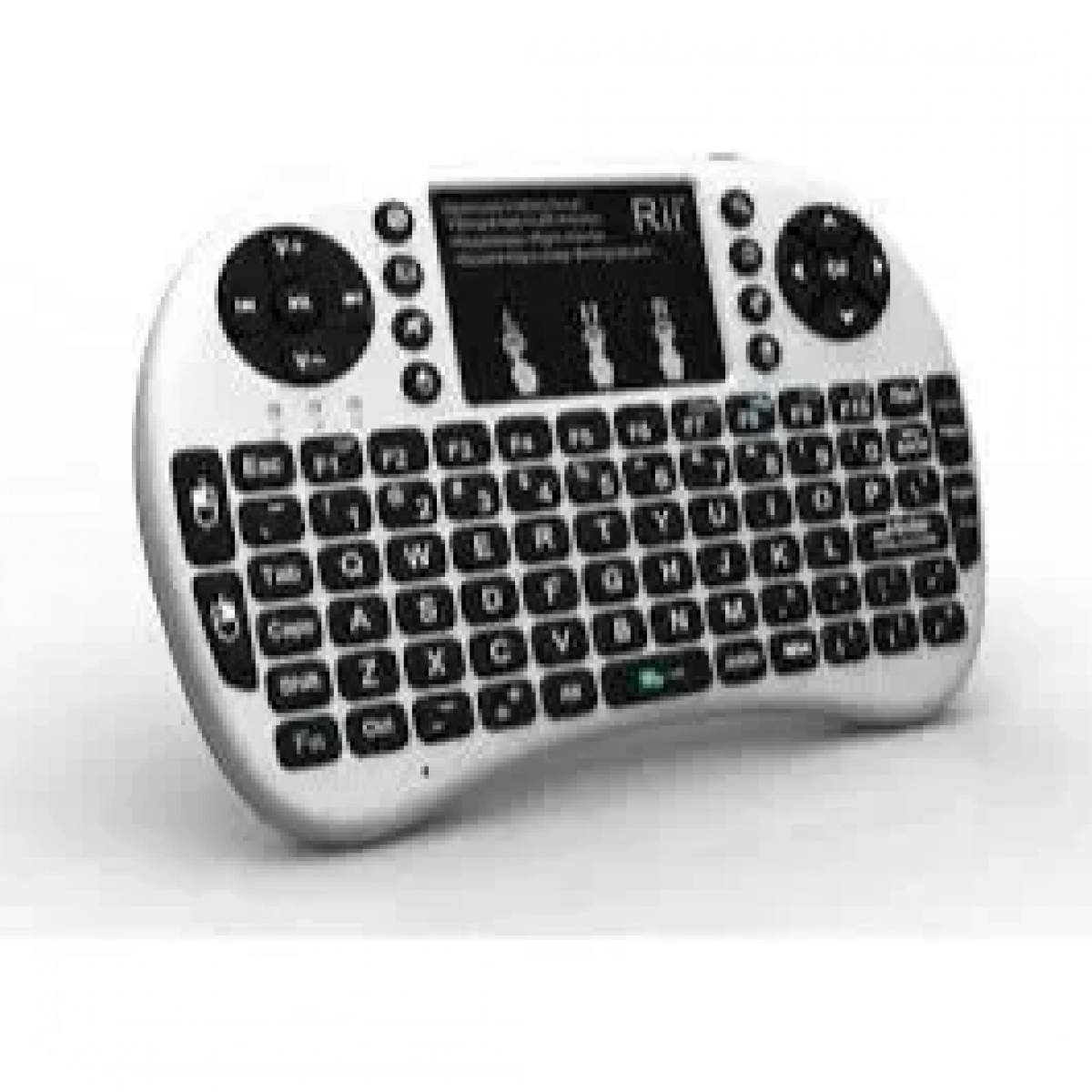 Riitek Αυθεντικό Ασύρματο Πληκτρολόγιο Original Rii i8+ Mini Bluetooth Keyboard with Touchpad RT-MWK08P λευκό