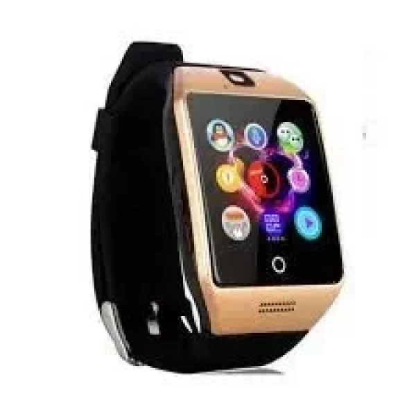 Q18 Smart Watch - Ρολόι κινητό τηλέφωνο με κάρτα SIM, σε χρυσό χρώμα