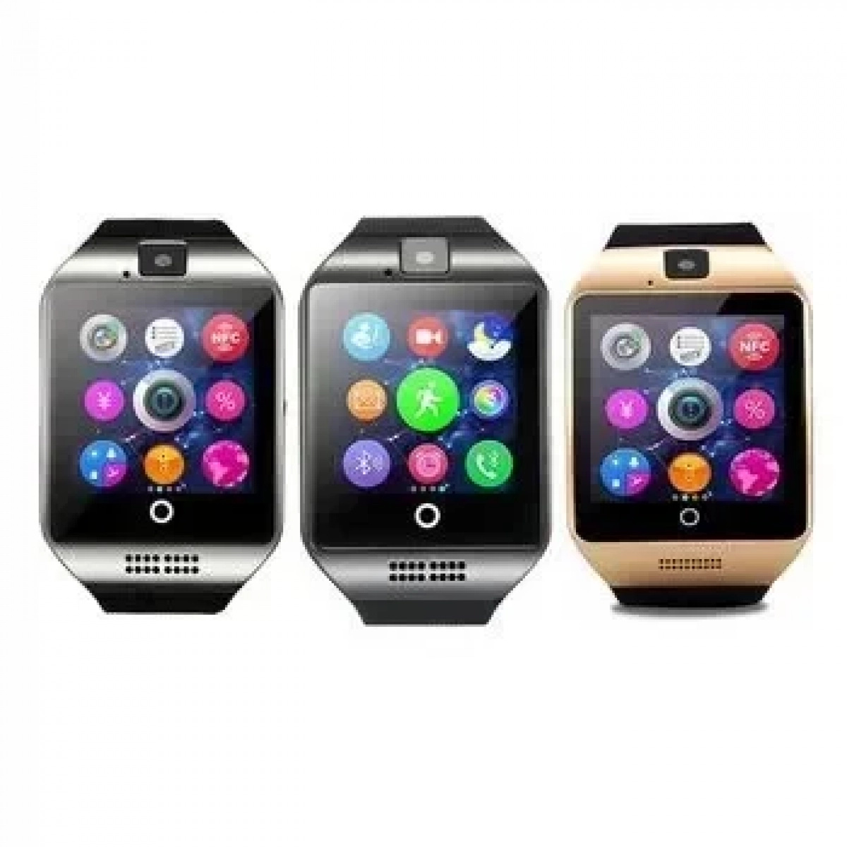 Q18 Smart Watch - Ρολόι κινητό τηλέφωνο με κάρτα SIM, σε χρυσό χρώμα