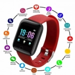 Fitness Smartwatch Activity Tracker 116 Plus, σε κόκκινο χρώμα