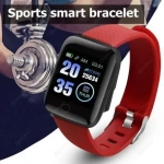 Fitness Smartwatch Activity Tracker 116 Plus, σε κόκκινο χρώμα