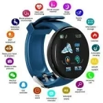 Smartwatch και Activity tracker με Heart Rate Blood Pressure D18, σε μπλε χρώμα