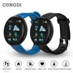 Smartwatch και Activity tracker με Heart Rate Blood Pressure D18, σε μπλε χρώμα
