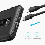 Awei P8K Adaptive Charge Power Bank 10000 mAh, σε μαύρο χρώμα
