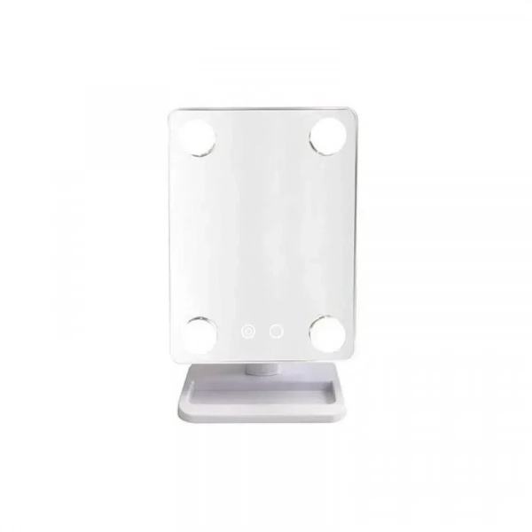 360° Περιστρεφόμενος καθρέπτης 4xLED, x10 - Cosmetic Mirror HH083