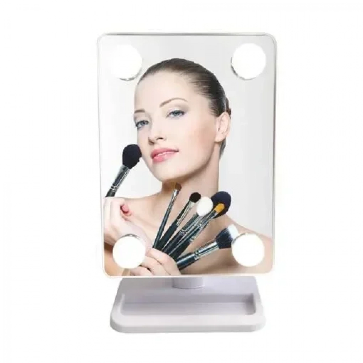 360° Περιστρεφόμενος καθρέπτης 4xLED, x10 - Cosmetic Mirror HH083