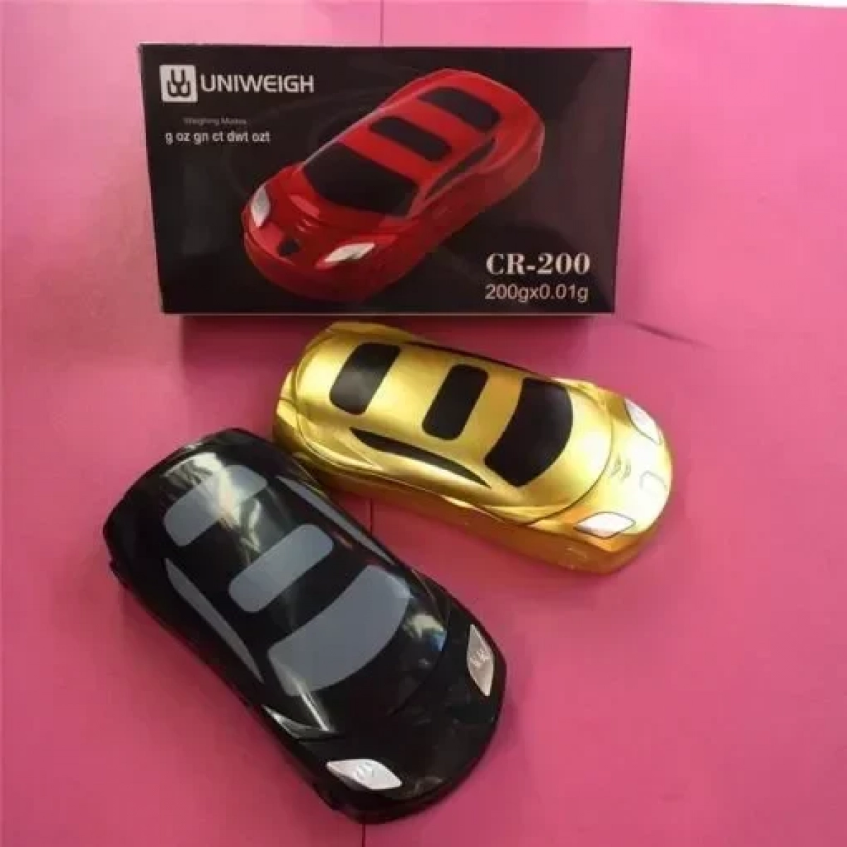 Ultra Mini Ψηφιακή Ζυγαριά Ακριβείας 0,01gr - 200gr Model Car Digital Mini Scale CR-200, σε κόκκινο χρώμα