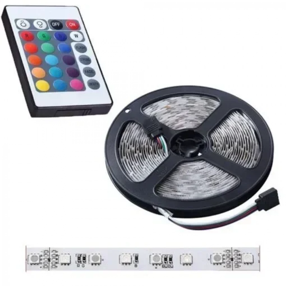 Ταινία Led Σετ με Τηλεχειριστήριο 5050 12V IP65 RGBW 5m- 60LED/m-14.4W/m