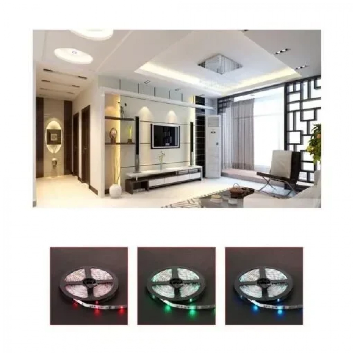 Ταινία Led Σετ με Τηλεχειριστήριο 5050 12V IP65 RGBW 5m- 60LED/m-14.4W/m