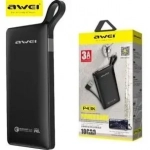 Power Bank Awei P43K Φορητός Φορτιστής Fast Charging High Capacity USB/USB Type-C Θύρες 10000mAh