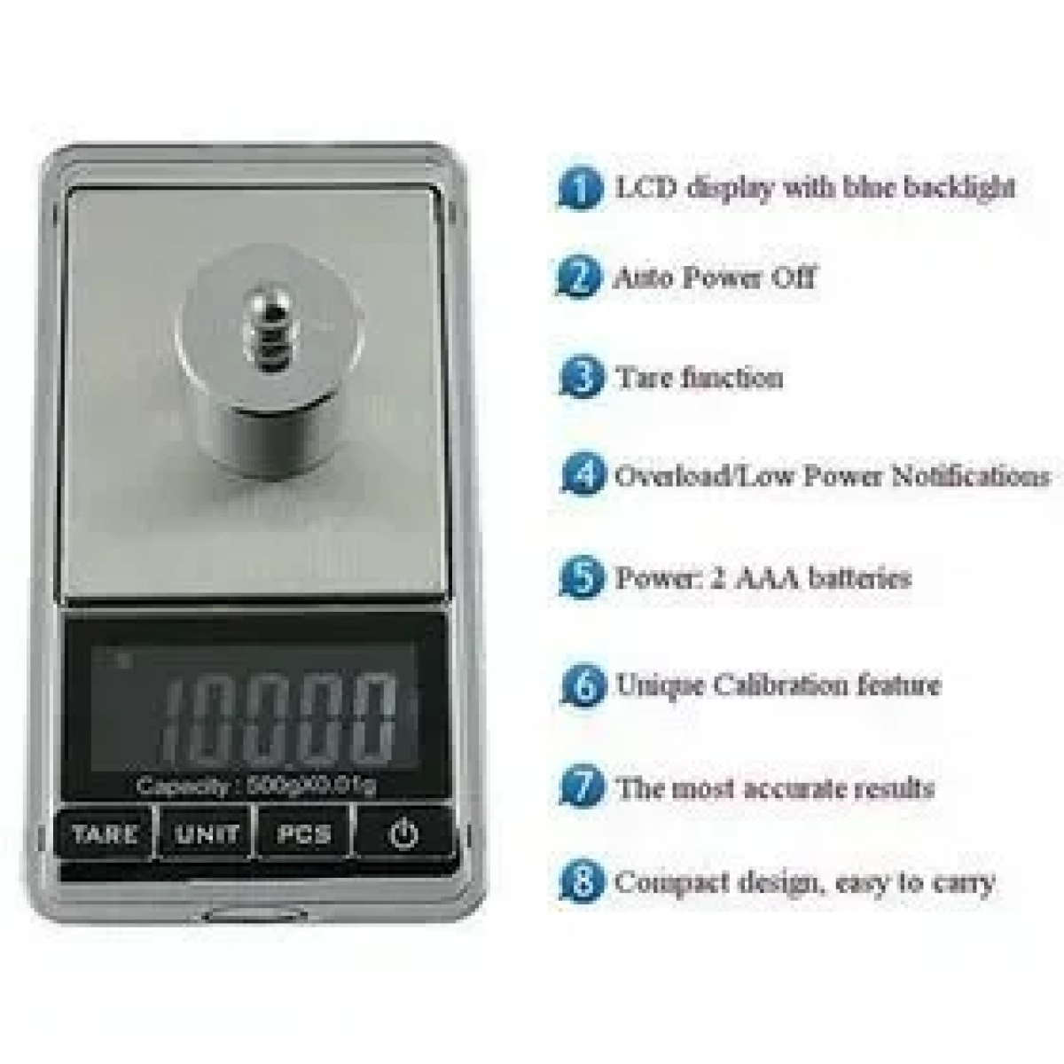 Μίνι Ψηφιακή Ζυγαριά Ακριβείας 0,01gr - 500gr DS-16 - Scale