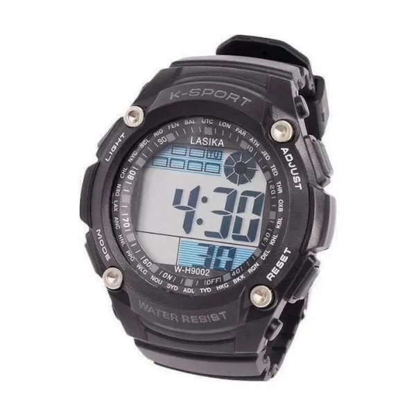 Παιδικό Σπορ Ψηφιακό Ρολόι LASIKA K-SPORT Αδιάβροχο Με Χρονόμετρο & Φωτισμό, σε μαύρο χρώμα