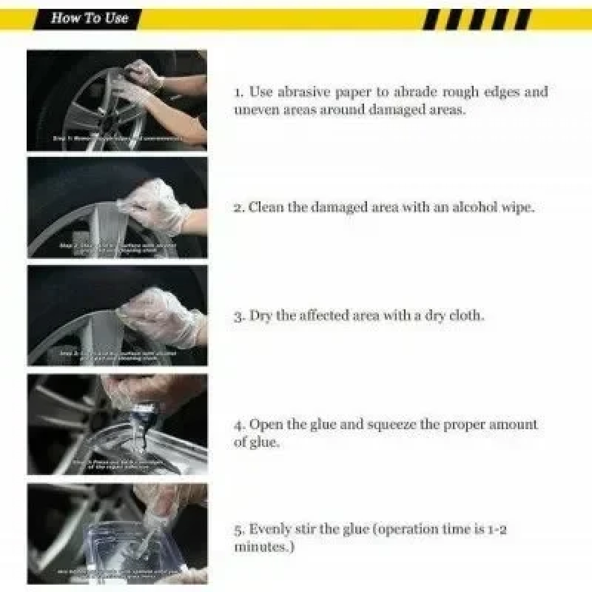 Κιτ Επισκευής Ζάντας Αλουμινίου Ασημί - DIY Alloy Wheel Repair Kit