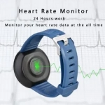 Smartwatch και Activity tracker με Heart Rate Blood Pressure D18, σε μπλε χρώμα