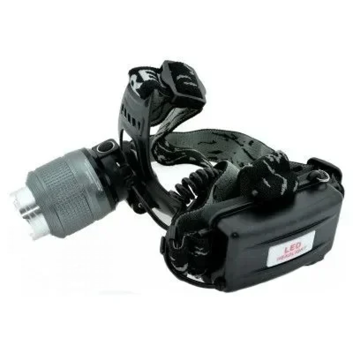 Επαναφορτιζόμενος φακός κεφαλής led με zoom Bailong BL-2199-T6, σε μαύρο χρώμα
