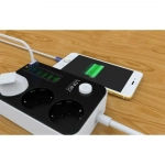 Πολύπριζο με 3 Πρίζες και 6 θύρες φόρτισης USB 3.4A Ldnio SC3631