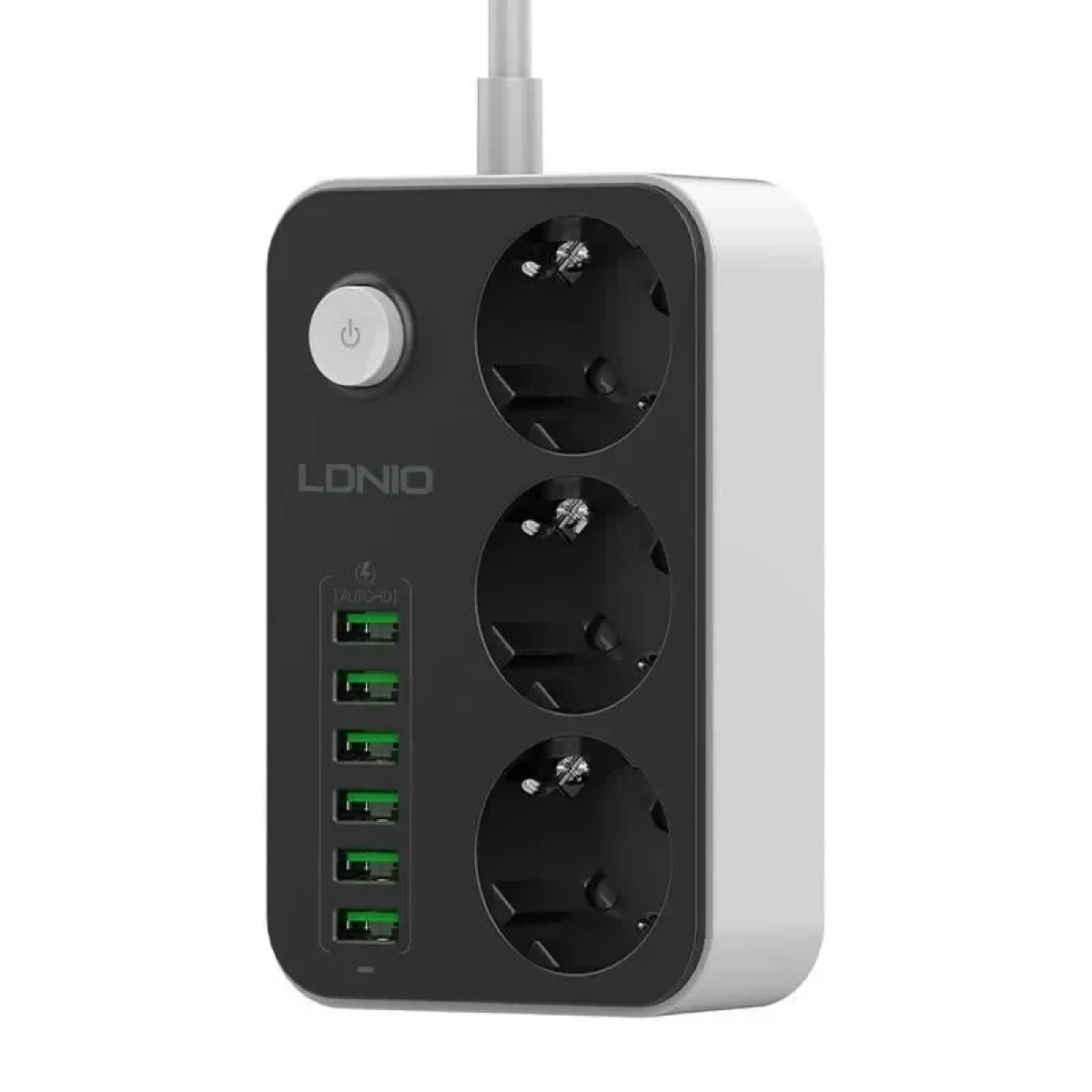Πολύπριζο με 3 Πρίζες και 6 θύρες φόρτισης USB 3.4A Ldnio SC3631