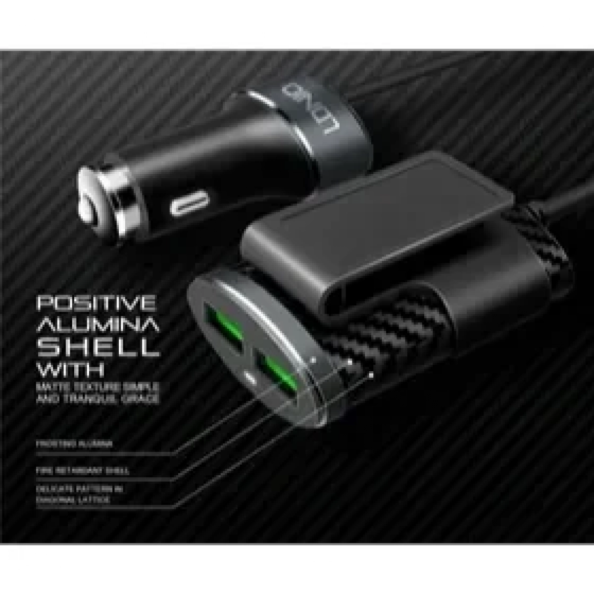 Φορτιστής Αυτοκινήτου LDNIO C502 με 4 Θύρες USB & Καλώδιο Επέκτασης