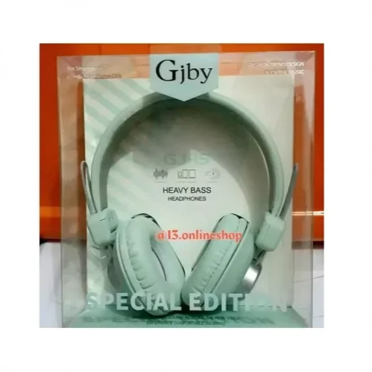 GJBY Ενσύρματα Ακουστικά - AUDIO EXTRA BASS GJ-15, σε πράσινο χρώμα